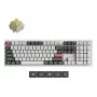 Mechaninė klaviatūra Keychron Q6 Ultra 8K — pilno dydžio 100 %, USB + belaidis RF ryšys + Bluetooth, RGB, balta