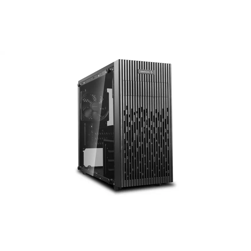 PC korpusas DeepCool Matrexx 30 Mini Tower — Micro ATX, grūdintas stiklas, 3x3,5 colio / 2x2,5 colio lizdai, GPU iki 25 cm