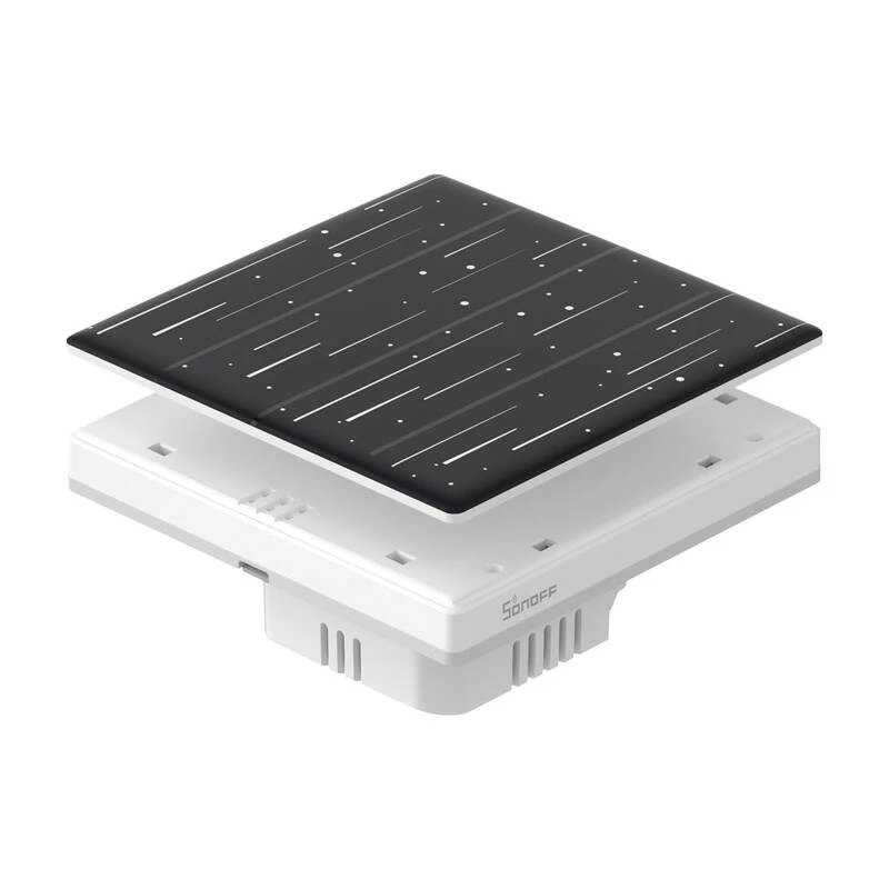 Dekoratyvinis dangtelis Sonoff T5-4C-86-star jutikliniam jungikliui — modelis T5-4C-86-star, sieninė plokštė 86×86 mm montavimui