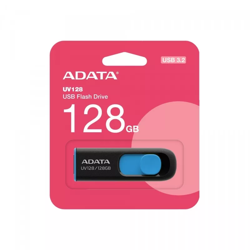 ADATA DashDrive UV128 128GB USB atmintis USB Type-A 3.2 Gen 1 (3.1 Gen 1) juoda, mėlyna