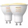 LED GU10 lemputės dviejų vienetų rinkinys su Hue Bridge – Philips Hue White Ambiance, pakeičia 35W
