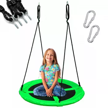 Lauko kabantis lizdo supynės Extralink Black Forest Bocianie gniazdo žalios (modelis SW100X ZIELONE)