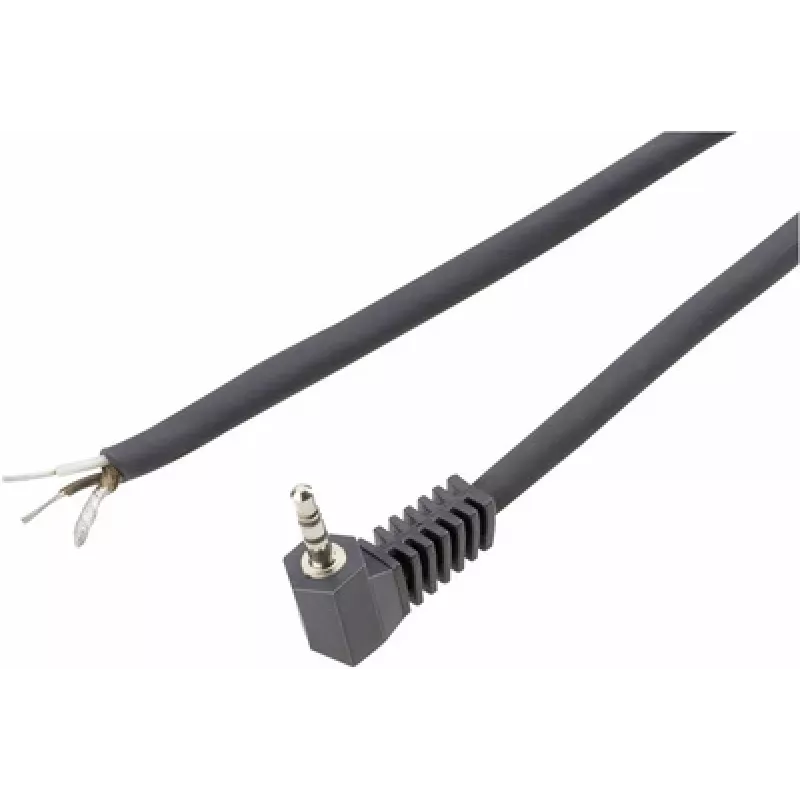 3,5 mm stačiakampė stereo jungtis Voltcraft XL-AC35SW, juoda