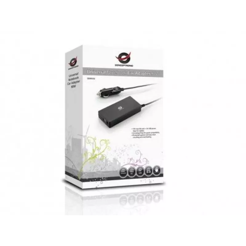 Conceptronic CNB90CAR maitinimo adapteris / keitiklis automobiliui 90 W juodas