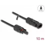 Delock - maitinimo laidas - MC4 (M) į MC4 (W) - 600 V - 10 m - užsegamas - juoda