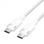 USB-C į USB-C kabelis Vention TRDWF — 1 m, USB 2.0, 60 W galios tiekimas, 3 A, baltas