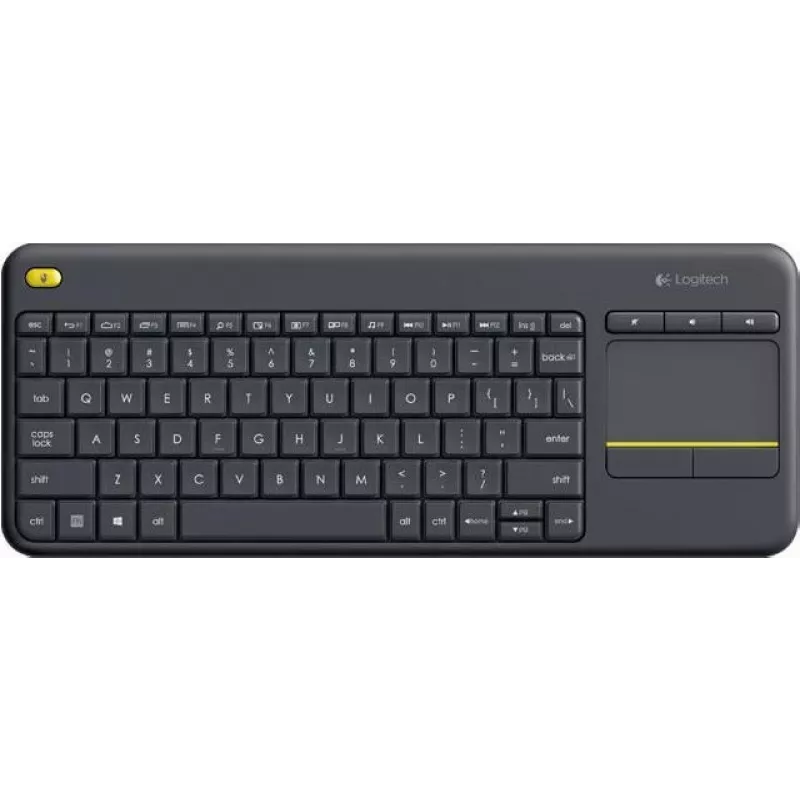 Logitech K400 Plus Tv - Mini - Belaidis - RF Belaidis - QWERTY - Juoda