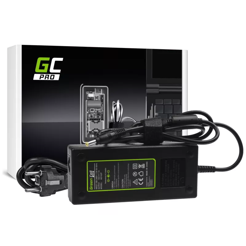 Adapter Green Cell AD102P universalus 135 W, 19 V, 7.1 A, juodas, nešiojamiesiems kompiuteriams