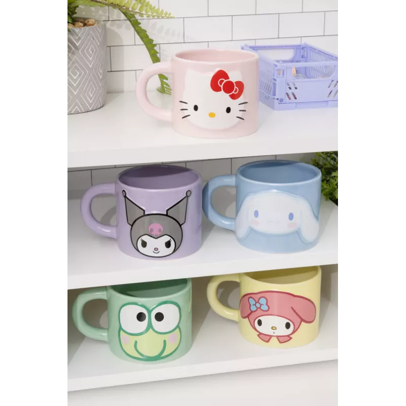 Puodelis Paladone Paladone Cinnamoroll reljefinis puodelis – keraminis personažo puodelis su reljefiniu Cinnamoroll dizainu