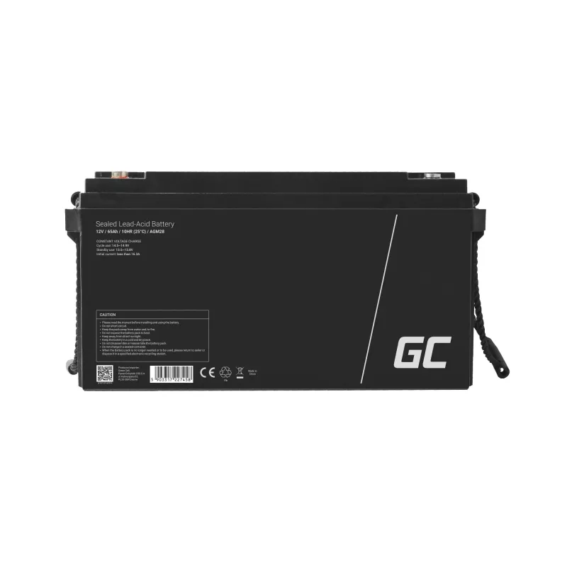 Baterija Green Cell AGM28 pramoninė įkraunama sandari švino rūgštinė (VRLA) 12 V 65000 mAh, 1 vnt., 20 kg