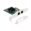 DeLOCK PCI Express x1 plokštė su 2 x RJ45 Gigabit LAN BCM pilka