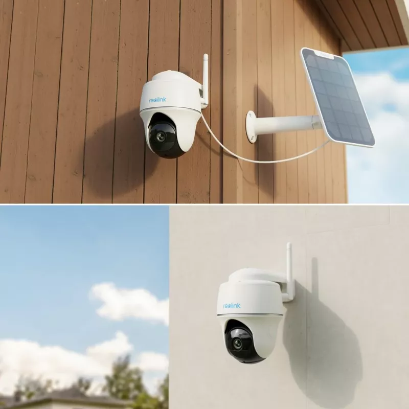 IP apsaugos kamera Reolink Argus B420 3MP lauko, maitinama baterija, Wi‑Fi, panoraminė ir pakreipiama, 5200 mAh, IP65, 110° matymo kampas