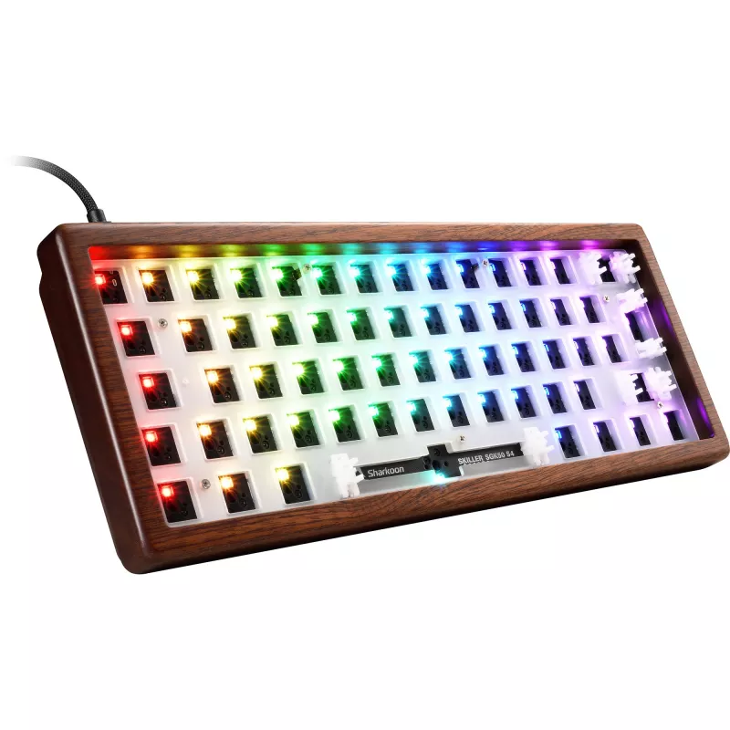 Sharkoon žaidimų klaviatūra Skiller SGK50S4 Gen2 Wood barebone
