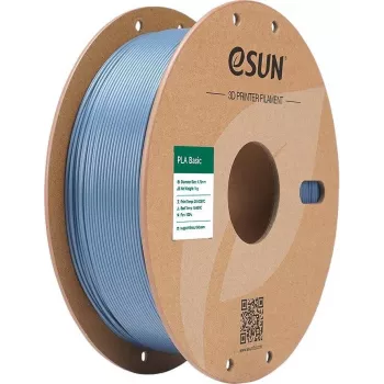 PLA BASIC 1,75mm ŠVIESIAI PILKAS 1kg ESUN 3D SIŪLAS (PLA-BASIC175Q-H1P1)