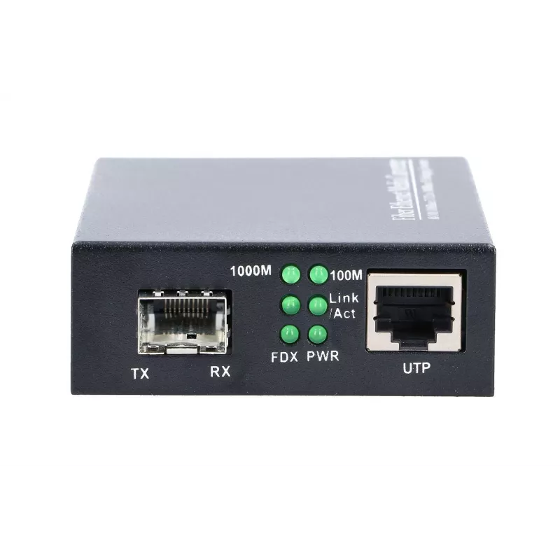 MikroTik Sedir medijos keitiklis 1x SFP 1x RJ45 1000Mb/s, maks. 1000 Mb/s, metalinis korpusas, 100–240 V AC