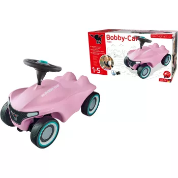 Važinėjamas žaislinis automobilis Simba‑Dickie BIG Bobby‑Car‑Neo Rosé, stumiama ir važiuojama vaikiška transporto priemonė (rožinė)