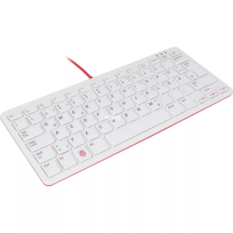 Laidinė USB klaviatūra Raspberry PI klaviatūra DE RB-TASTA01W — USB jungtis, vokiškas išdėstymas