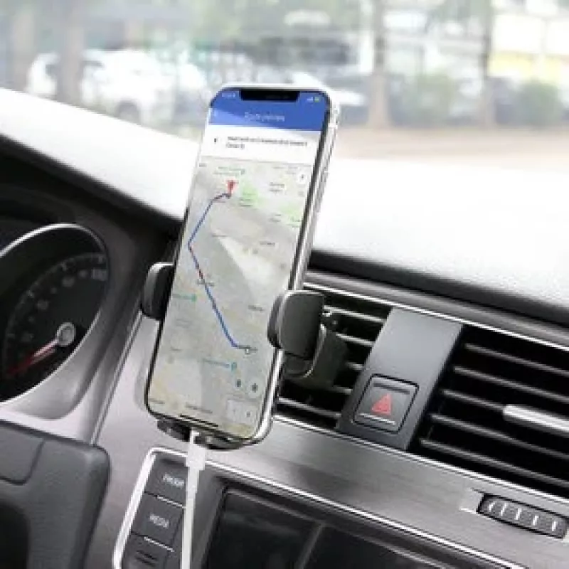 Telefono laikiklis Aukey HD-C48 reguliuojamas 360° išmaniesiems telefonams ir mažiems planšetiniams kompiuteriams, spaustuko tvirtinimas, pasukama ranka