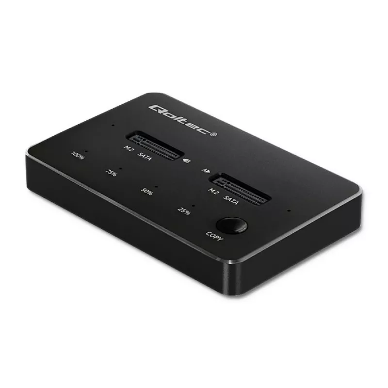 Qoltec 50310 Diskų prijungimo stotelė 2x SSD M.2 SATA NGFF USB Type C