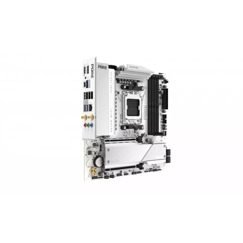 Pagrindinė plokštė Sapphire PURE B850M WIFI Micro ATX — AMD B850, lizdas AM5, DDR5 iki 8000 MHz, 4 DIMM, „Wi‑Fi 6“, 2,5 Gb LAN, 2× M.2, PCIe 5.0 x16