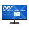 JAPANNEXT 4K UHD monitorius 71,1 cm (28 inch) 3840x2160 pikselių, IPS skydelis, 5 ms, 60 Hz, AMD FreeSync, HDMI, DisplayPort (JN-I280UHD60F-P)