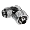 Alphacool Eiszapfen jungtis 90 laipsnių G1/4 colio AG į 16/10 mm - sukiojama, chromo sidabrinė