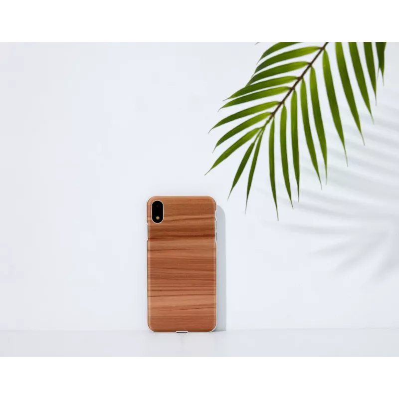 MAN & WOOD išmaniojo telefono dėklas iPhone XR, kapučino baltumo