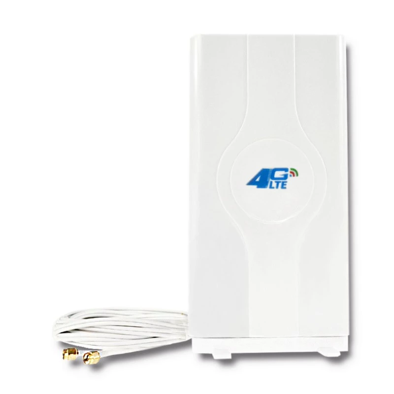 Įvairiakryptė antena QOLTEC 57013, 0,6–2,7 GHz, 30 dBi, vertikali poliarizacija, 50 Ω, baltas ABS korpusas