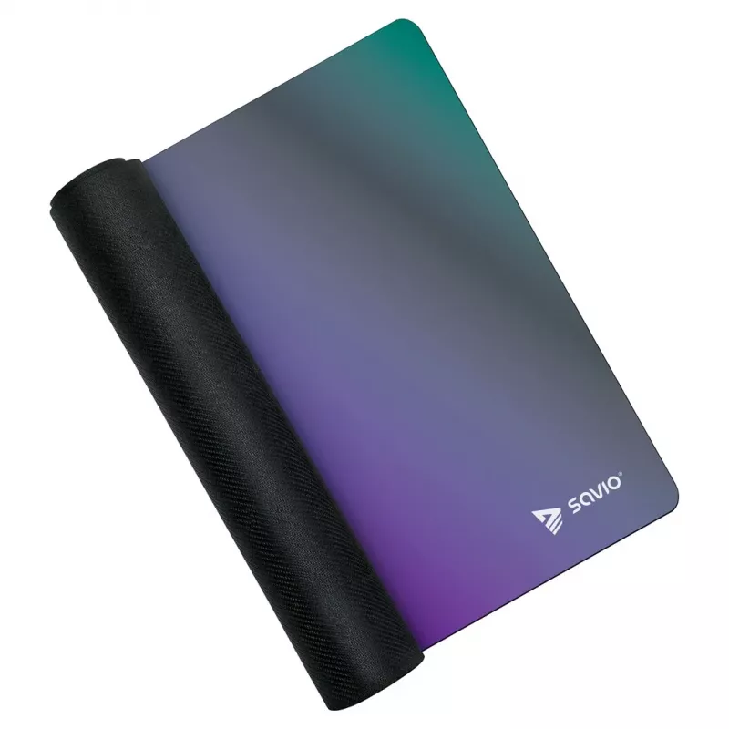 Žaidimų pelės kilimėlis SAVIO Super Speed L Prism Edition — 700×300×3 mm, violetinė, susiūti kraštai, neslystanti pagrindas