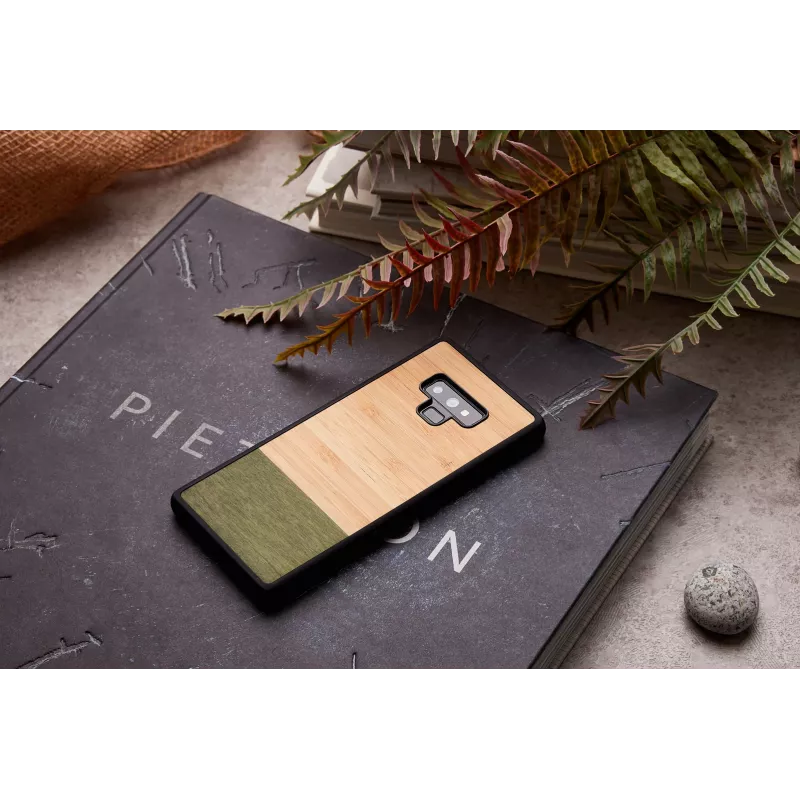 man and wood išmaniojo telefono dėklas „Samsung Galaxy Note 9“ – bambuko miško juoda