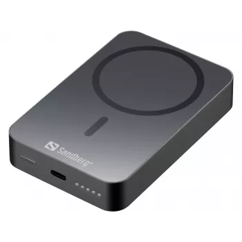 Nešiojamas įkroviklis Sandberg Mag Wireless Powerbank 10000 ALU, 10000 mAh