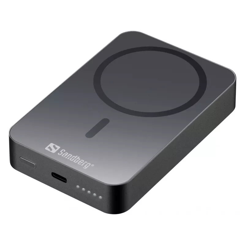 Nešiojamas įkroviklis Sandberg Mag Wireless Powerbank 10000 ALU, 10000 mAh