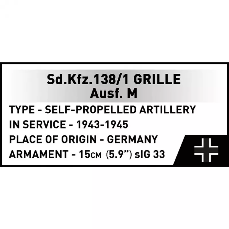 Konstrukcinis modelio rinkinys Cobi SD.KFZ.138/1 Grille, 720 vnt., demonstracinis modelis