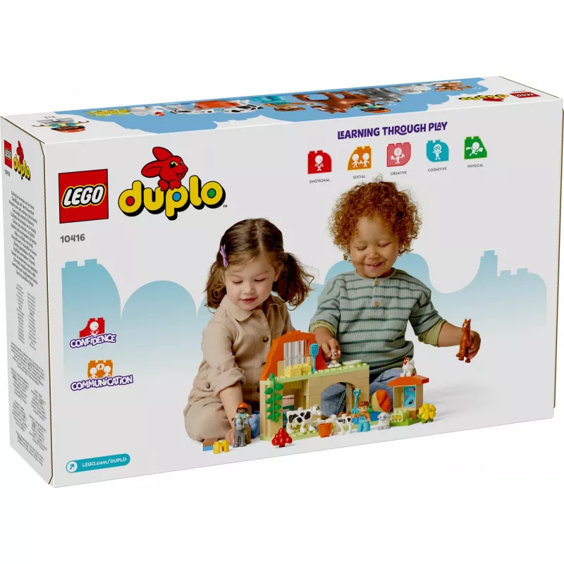 Konstruktorius LEGO DUPLO Farm Animal Care rinkinys 10416 — 74 dalys, 2 minifigūrėlės, amžius 2+