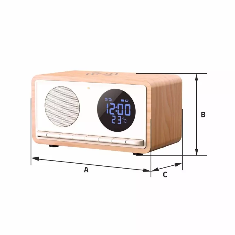 MANTA RDI912W Rimini radijo laikrodis, Bluetooth ir belaidis įkrovimas, baltas