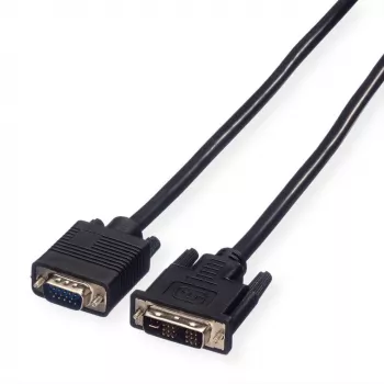 VALUE DVI-VGA kabelis, DVI (12+5) kištukas - VGA kištukas 2,0m (11.99.5420)