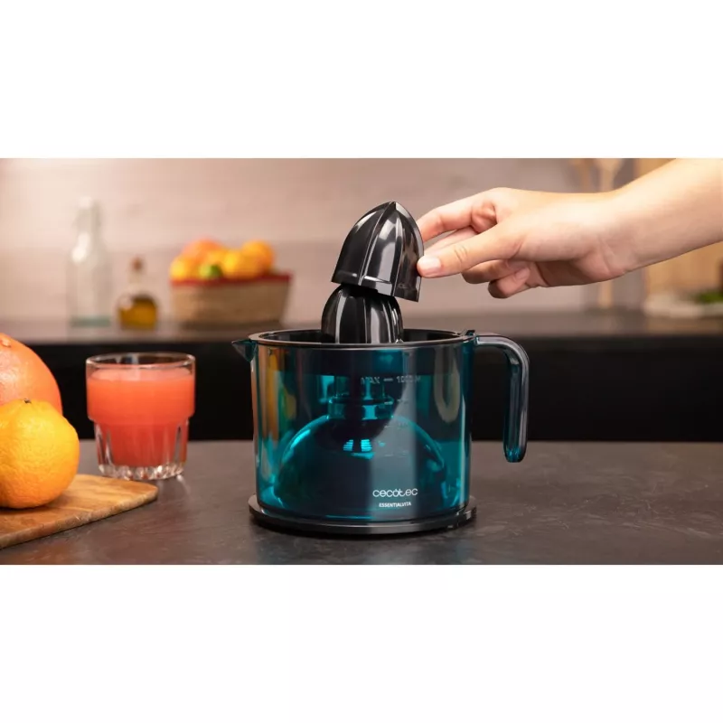 EssentialVita Adjust Juoda, citrusų spaudyklė juoda / mėlyna