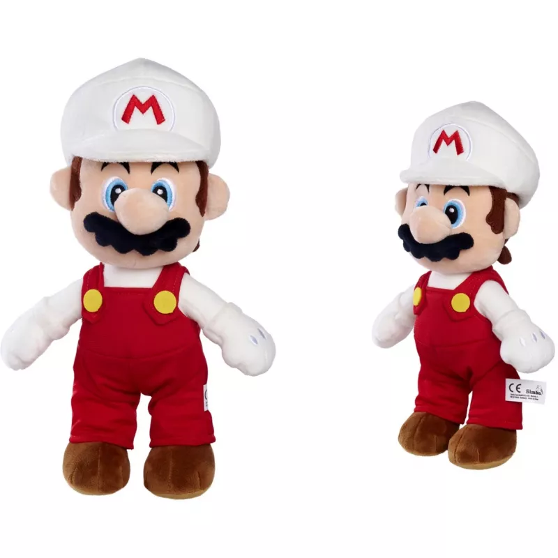 Super Mario - Feuer Mario pliušinis žaislas, 30 cm