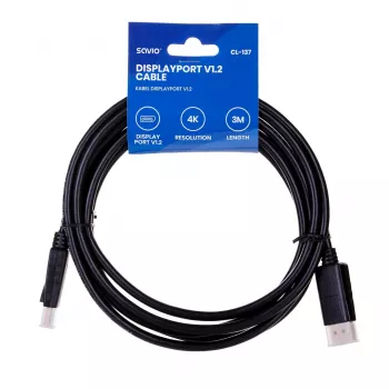 Savio CL-137 DisplayPort kabelis 3 m Juoda