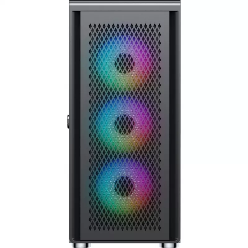 Kompiuterio korpusas Silentware Air 100 Juoda — vidutinio bokšto ATX suderinamas korpusas, juodos spalvos apdaila
