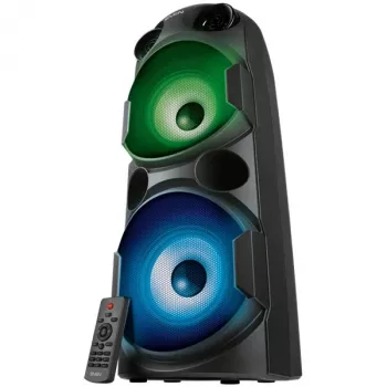 SVEN PS-750 2x40W; LED ekranas; TWS; FM radijas; AUX; USB/SD kortelės palaikymas; Apšvietimas; Mikrofono įvestis (karaokė); Nuotolinio valdymo pultas; Įmontuotas ekvalaizeris