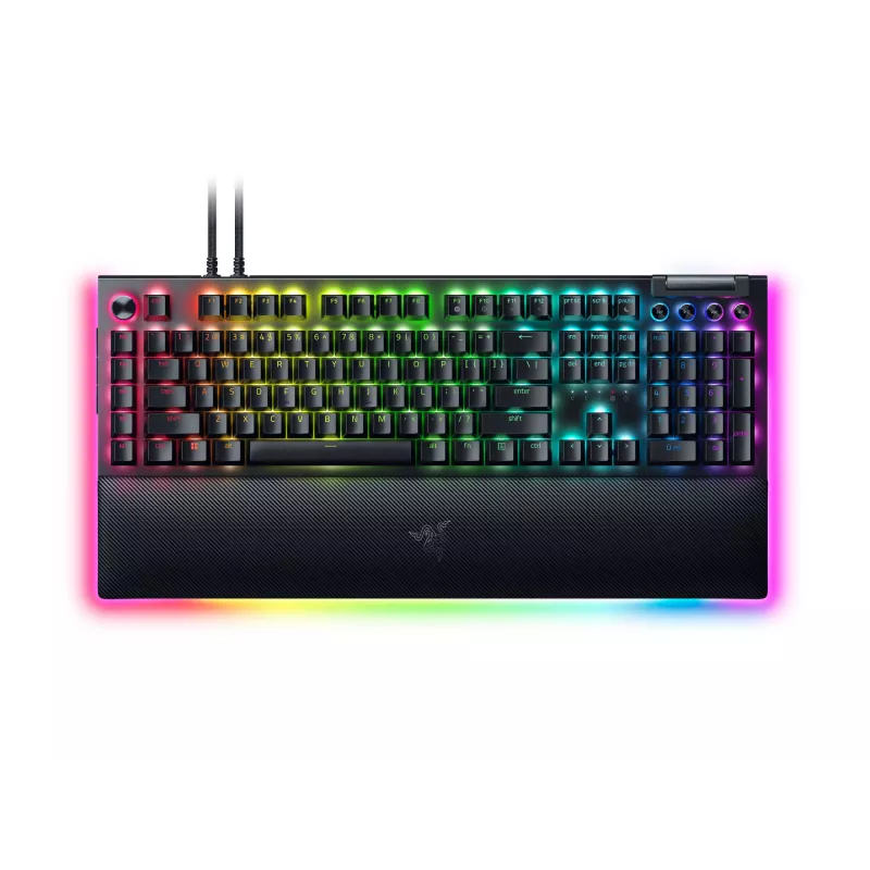 RAZER BlackWidow V4 Pro klaviatūra su žaliais jungikliais - JAV išdėstymas