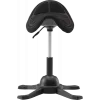 Ergonominis balansinis taburetė up up Toronto juodo audinio su ilgesniu dujiniu keltuvu