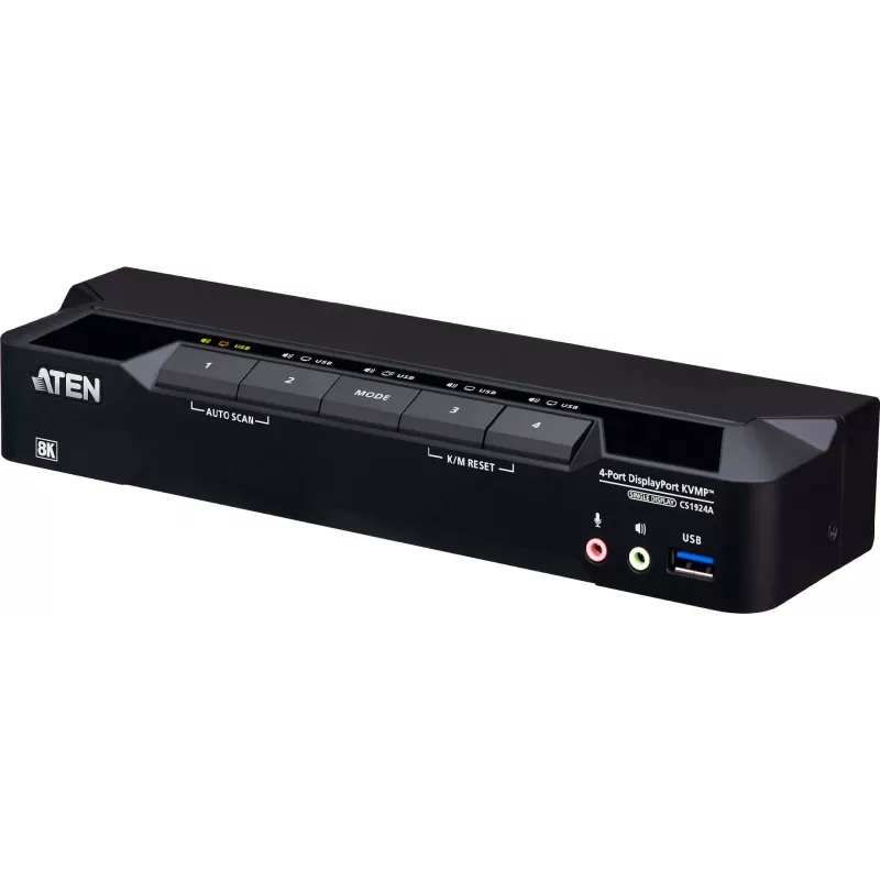 ATEN CS1924A KVMP jungiklis 4 krypčių, DisplayPort, USB 3.0, 8K (CS1924A)