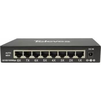Nevaldomas eterneto komutatorius Televes SWUM-1000-8 8x 10/100/1000 Mbps
