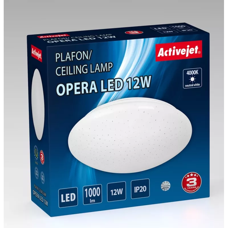 Modernus LED lubinis šviestuvas Activejet OPERA LED 12W