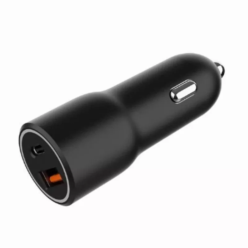 Automobilinis mobiliųjų įrenginių įkroviklis Gembird TA-UC-AC2PDQC38-CAR-01, USB-C, 38W, 12–24V, juodas
