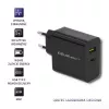 Maitinimo adapteris QOLTEC 51717 45W 20V 3A kintamosios srovės patalpų įkroviklis išmaniajam laikrodžiui, juodas