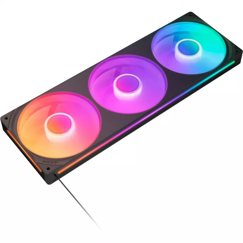 NZXT F360 RGB Core 360mm ARGB 3-Pack Juoda