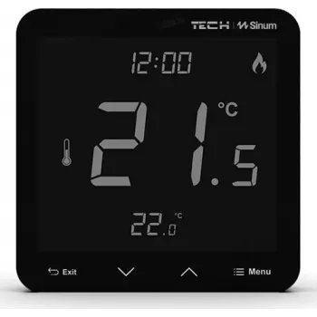 Laidinis kambario termostatas R-S3 WG.23.0060 juodas 230V – laidinis kambario termostatas, 230 V, juodas